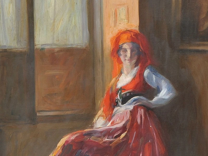 1872-António Carneiro - Giovane donna del Minho